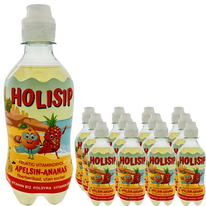 HOLISIP Fruktig Vitamindryck Apelsin-Ananas 12-pack