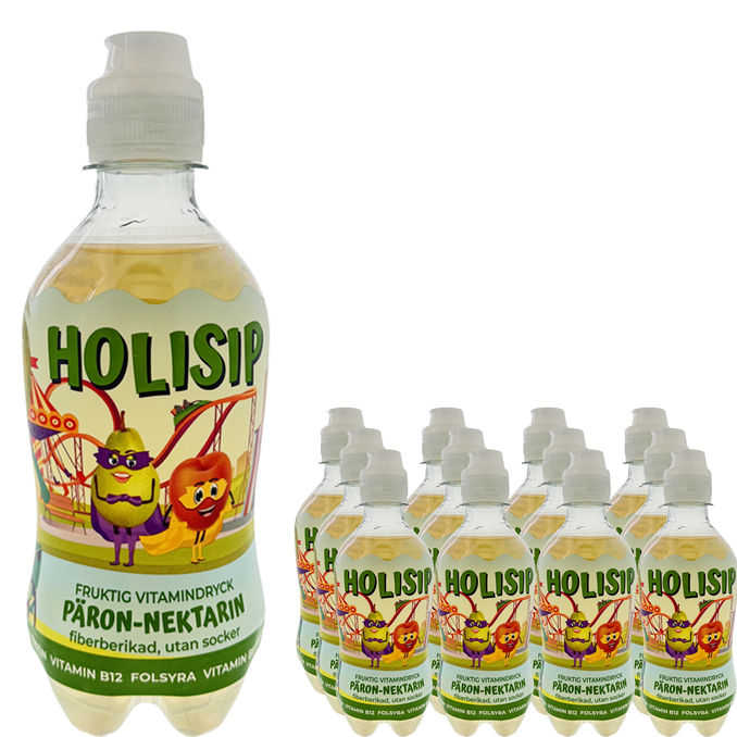 HOLISIP Fruktig Vitamindryck Päron-Nektarin 12-pack