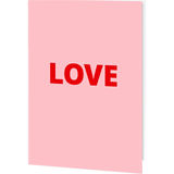 Hälsningskort Kort LOVE Rosa