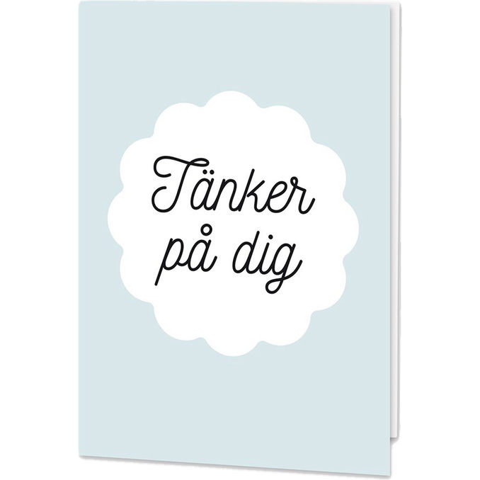 Hälsningskort Kort: Tänker På Dig
