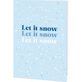 Hälsningskort Kort Let it snow Blå