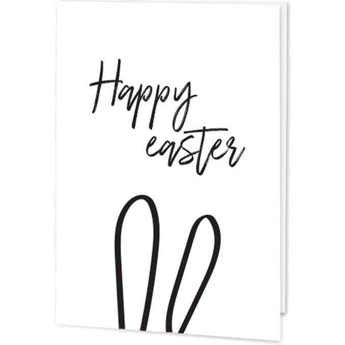 Hälsningskort Happy Easter Kort Vit