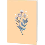 Hälsningskort Kort Blomstermotiv Abrikos