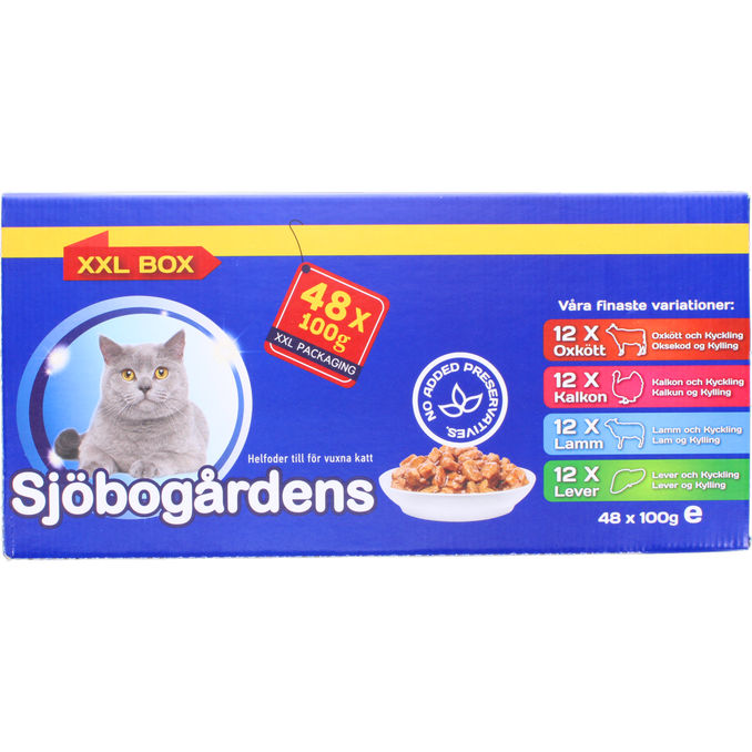 Sjöbogårdens Kattmat Helfoder XXL 48-pack