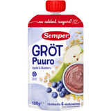 Semper Grød Blåbær/Æble Klemmepose 6m+