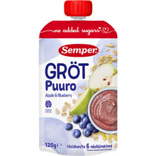 Grød Blåbær & Æble Klemmepose 6 mdr.+