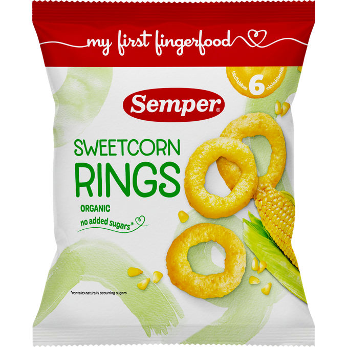 Semper Maissinaksu Sweetcorn Rings Luomu