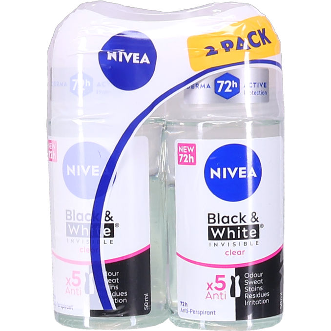 Nivea Antiperspirantti Roll On Black & White Original 2-pack
