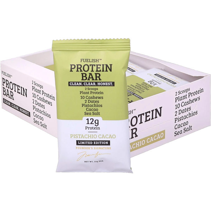 FUELISH Proteiinipatukka Pistachio & Cacao 12-pack