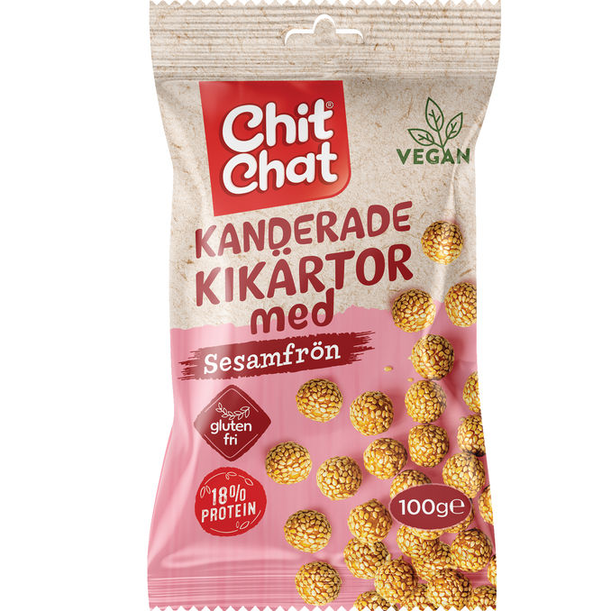 Kandiserede Kikærter m. Sesamfrø
