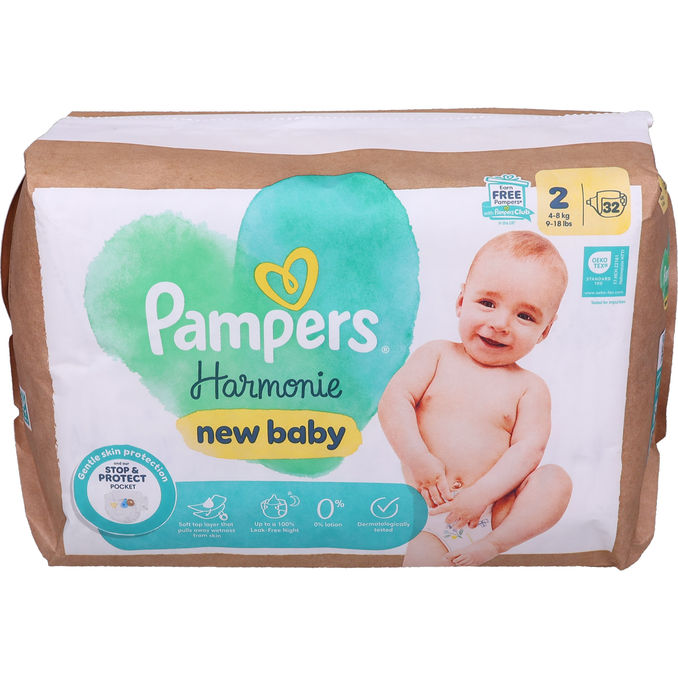 Pampers Blöjor Harmonie New Baby Stl. 2 32-pack