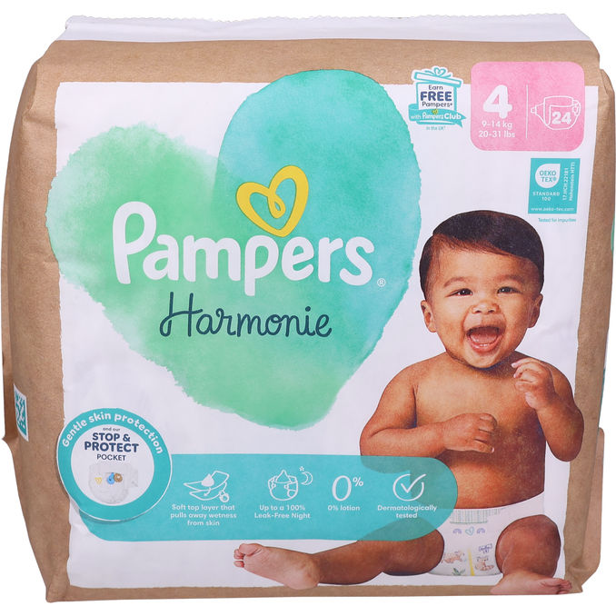 Pampers Bleer Str 4 9-14kg 24-pak