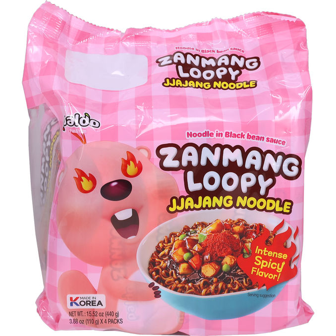 Paldo Nudlar Spicy Zanmang Loopy