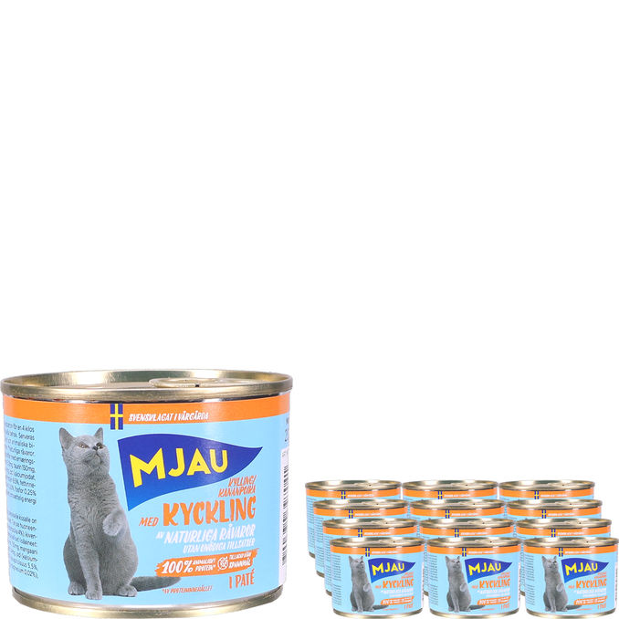Mjau Kissanruoka Paté Kana 12-pack