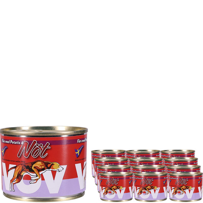 Vov Hundmat Nöt & Potatis 12-pack