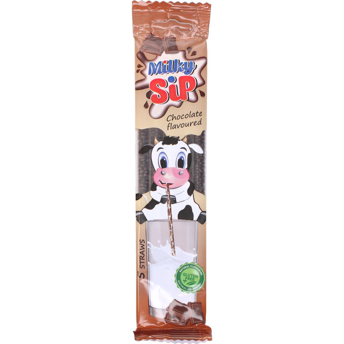 MilkySip Milk Straws Chocolate 5-pak