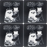 Moomin Mumi Coasters Mominpapa Liquid (9x9 cm) 4-pak