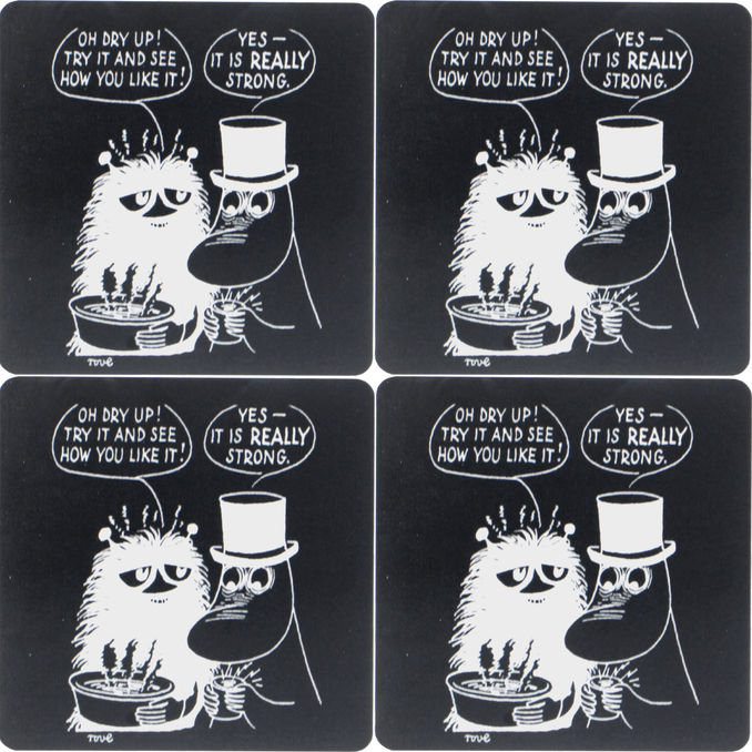 Moomin Mumi Coasters Mominpapa Liquid (9x9 cm) 4-pak