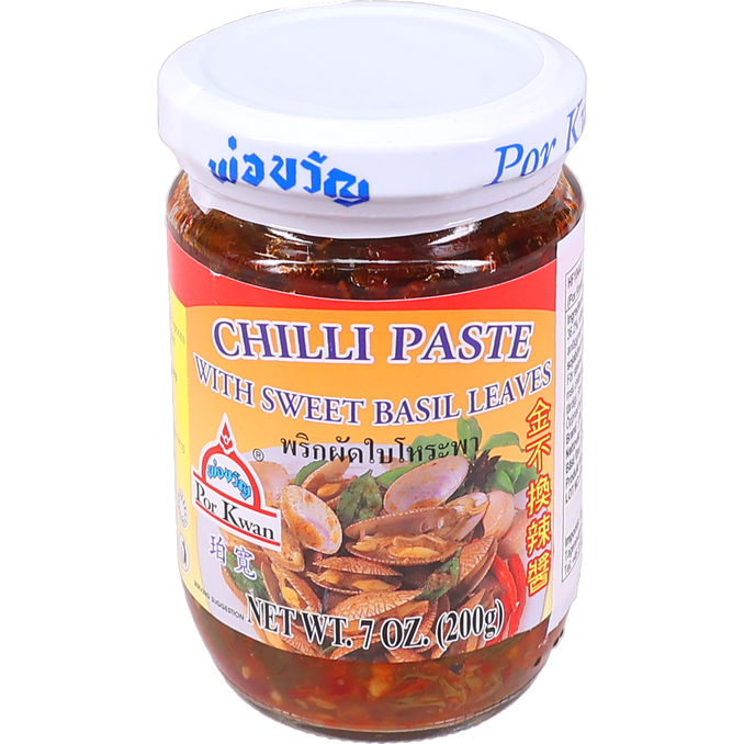 Por Kwan Chilipasta Söt Basilika
