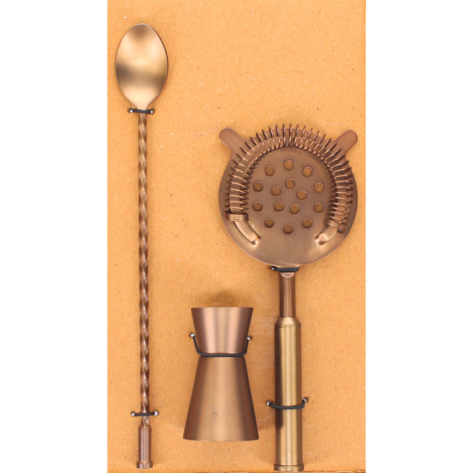House Doctor Cocktail Set Antique Brass