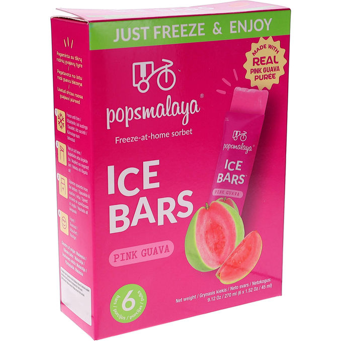 POPSMALAYA Isglass Sorbet Rosa Guava 6-pack