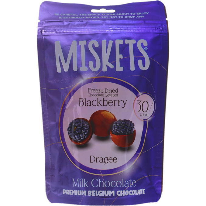 Miskets Milk Chocolate Coated Freeze Dried Blackberry