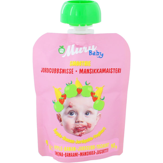Øko Frugtsmoothie Æble, Banan, Jordbær & Yoghurt