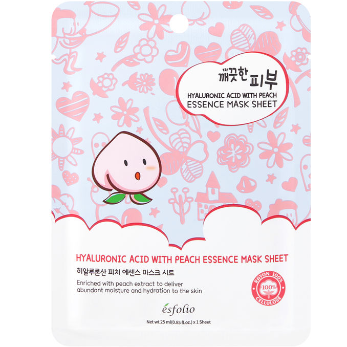 Esfolio Kangasnaamio Pure Skin Hyaluronic Acid with Peach