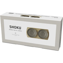 Shoku Bambusbakke med 2 Skåle Warm Brown