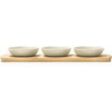 Villa Collection Bambutarjotin & 3 Kulhoa 32x10 cm Soft Beige