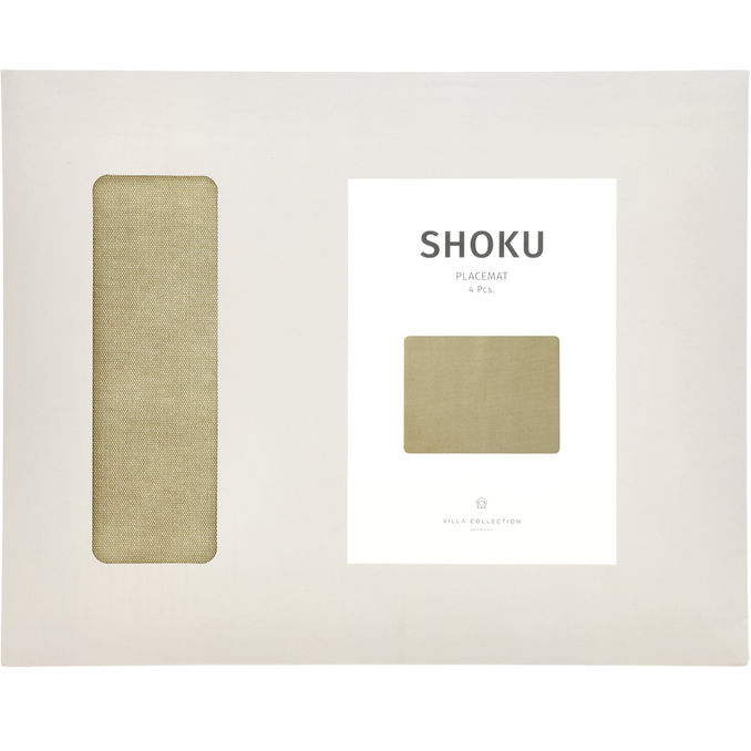 Villa Collection Pöytätabletti Shoku 46x35 cm Soft Beige 4-pack