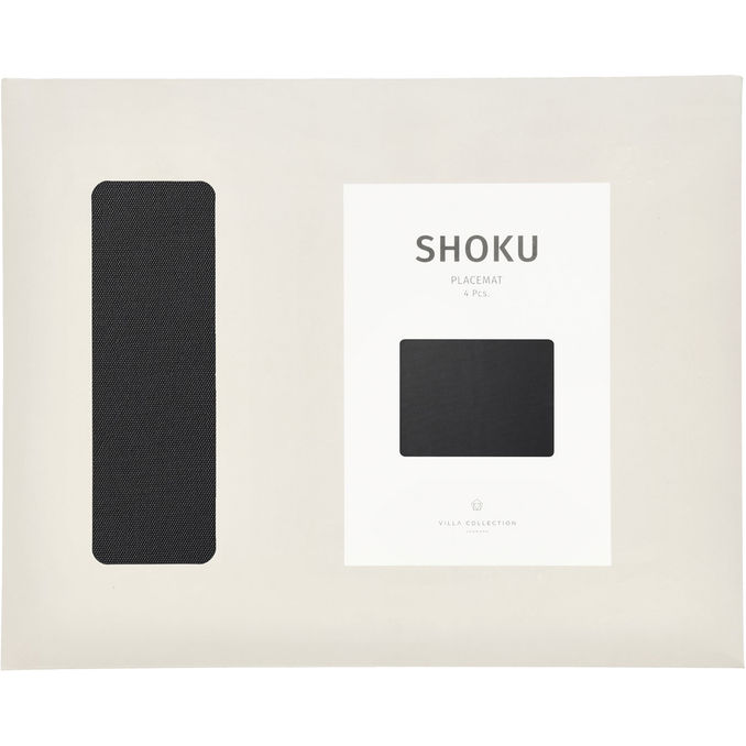 Villa Collection Dækkeserviet Shoku Solid Black 4-pak