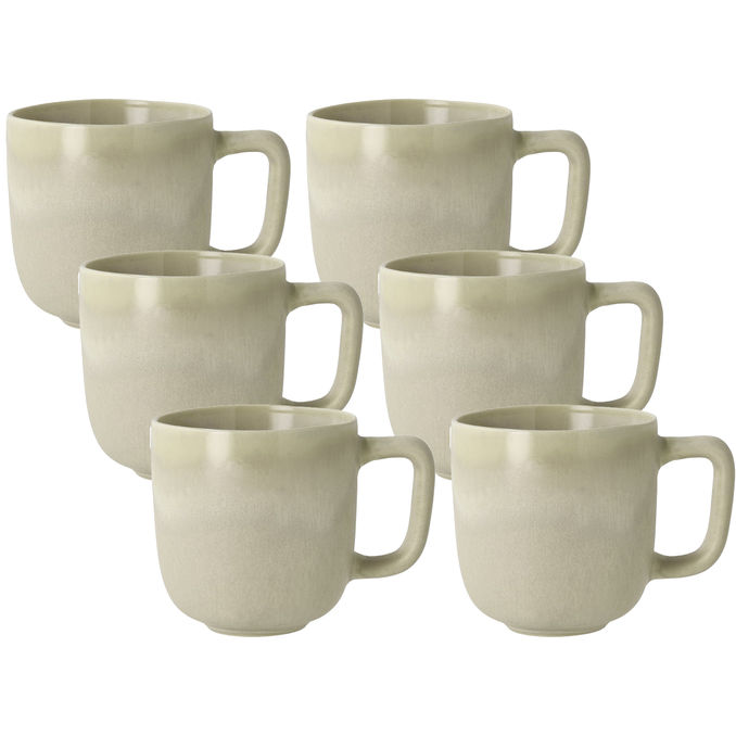 Villa Collection Mugg Shoku Soft Beige m. Öra 23 cl 6-pack