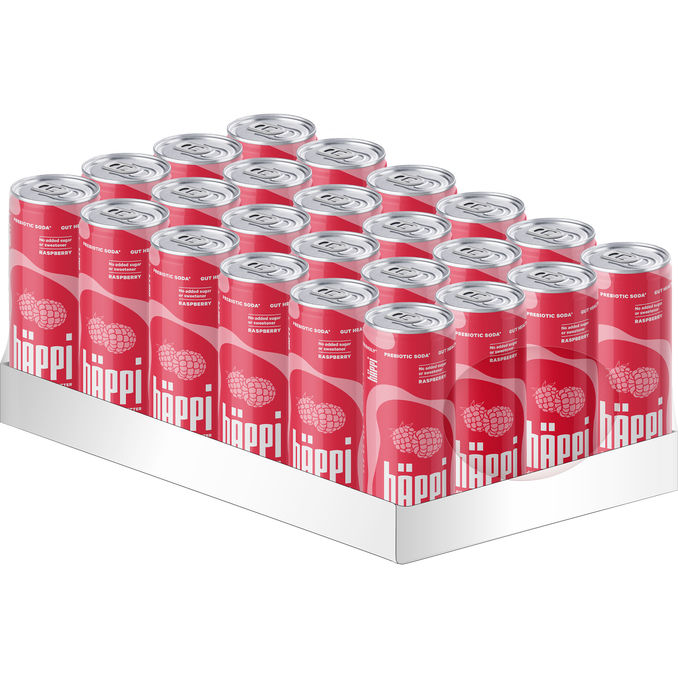 Häppi Prebiotic Soda Rasberry 24-pack