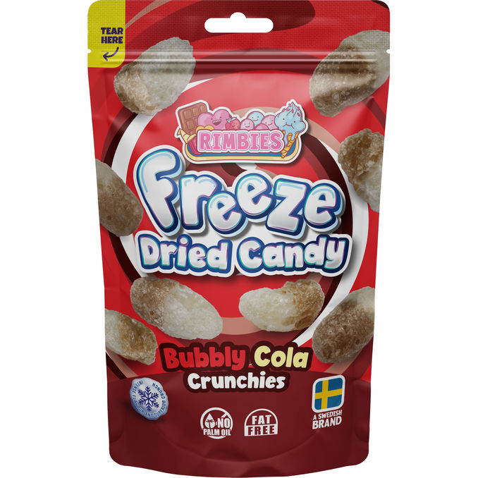 Rimbies Bubbly Cola Frysetørret Slik 40g