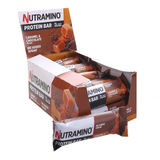 Bedst før: 01.06.2027 Nutramino Proteinbarer Caramel-Choco 20-pak