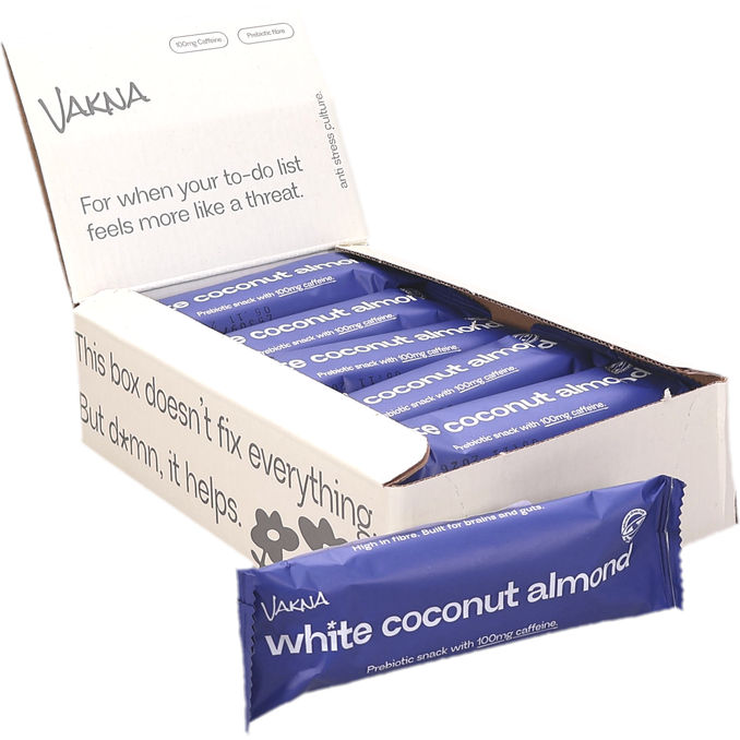 Vakna Energibar White Coconut Almond 15-pack
