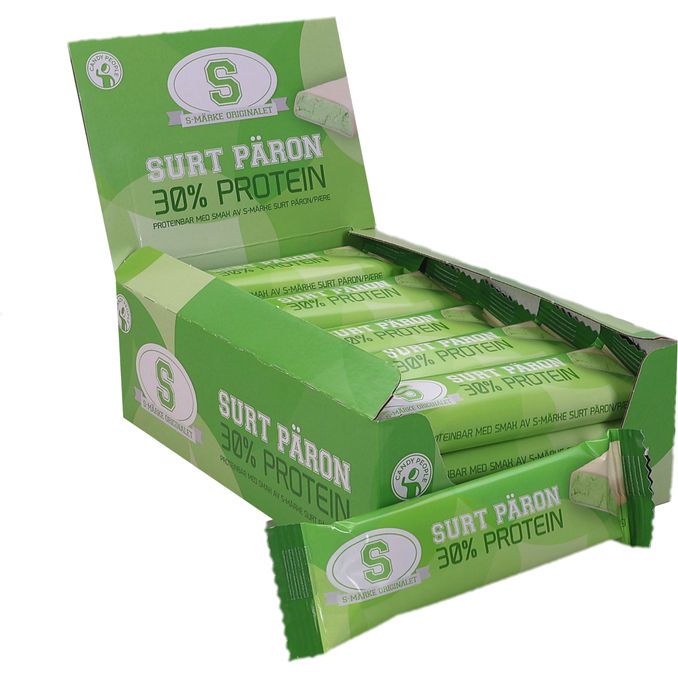 S-Märke Proteinbar Surt Päron 20-pack