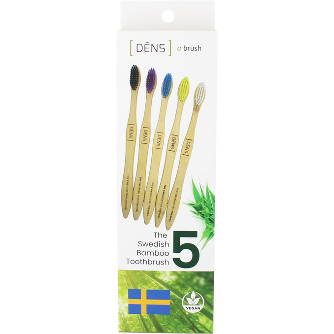 Densbrush Tandborste Bambu Mix 5-pack