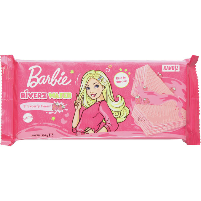Kandiz Vohvelit Riverz Wafer Mansikka Barbie