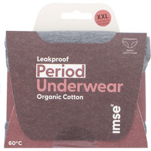 Menstruationstrusser Bikini XXL Light Flow Grey Melange